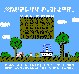 Baby Boomer (Homebrew) — Title screen